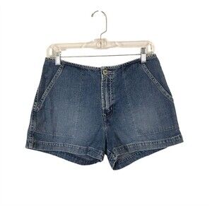 Silver Jeans Vtg 90's Blue Size 30 Earthcore Granola Girl Flap Pockets Shorts